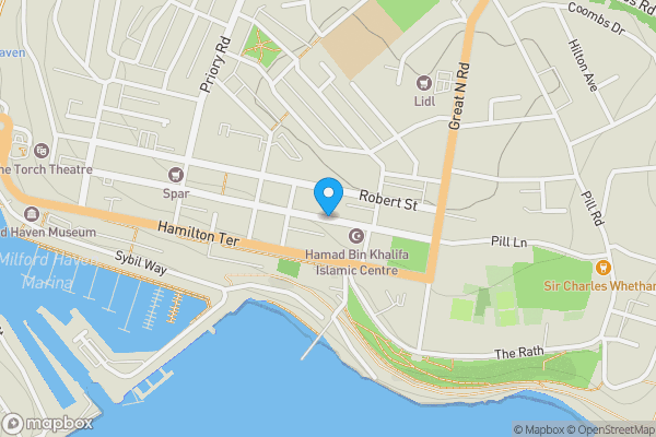 Map location for Charles Street, Milford Haven, SA73 2HW