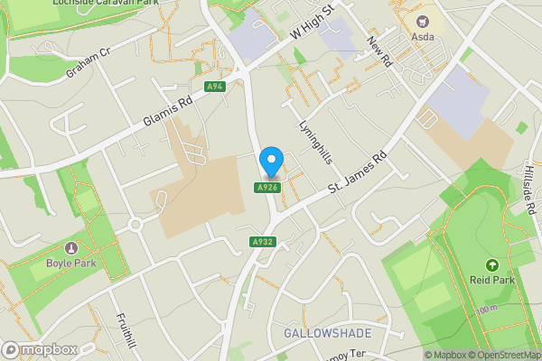 Map location for 55-57 Dundee Loan, Forfar, DD8 1EA