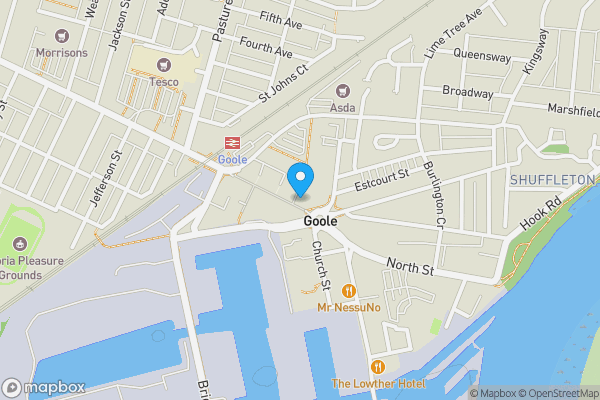 Map location for 13 Boothferry Road Goole East Riding of Yorkshire DN14 5GD