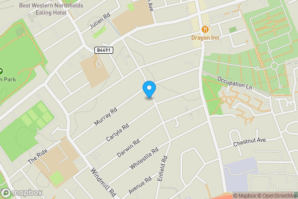 Map location for 37a Junction Road , Ealing, london, w5 4xl