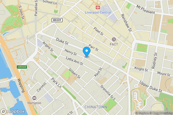Map location for Apartment 5, 75 Henry Street, Liverpool, Merseyside L1 5BU