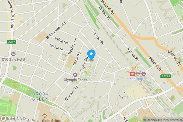 Map location for 6 Porten Houses, Porten Road, WEST KENSINGTON, London, W14 0LG