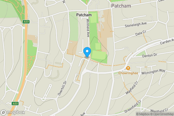 Map location for 2 Winfield Avenue, Patcham, Brighton, BN1 8QH