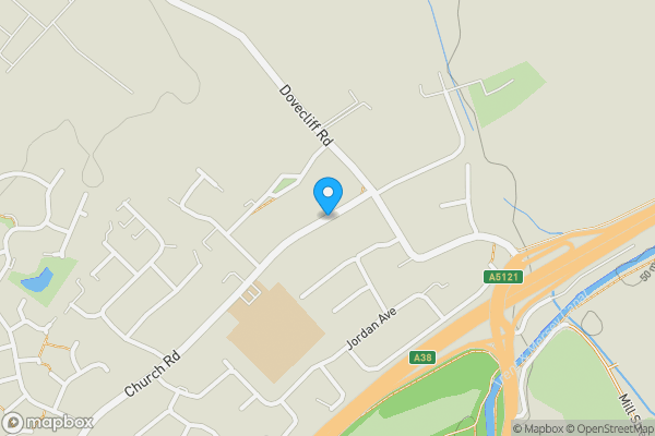Map location for Church Road, BURTON-ON-TRENT, Staffordshire, DE13 0HF