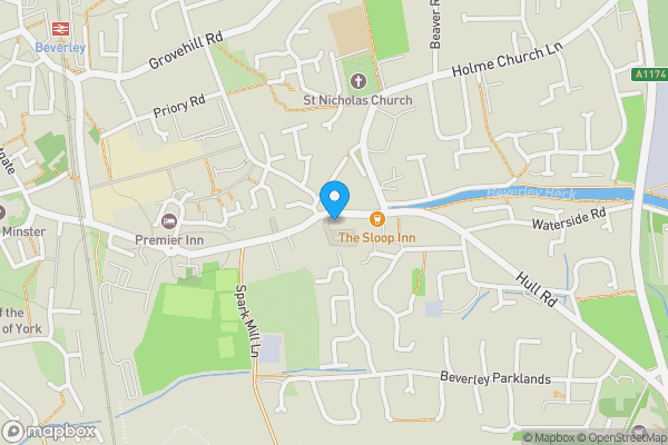 Map location for 1-7 Beckside, Beverley, East Yorkshire, HU17 0PB