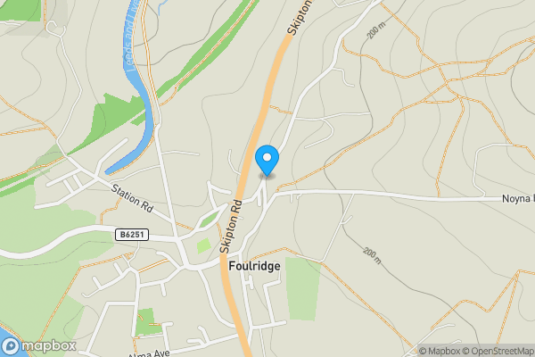 Map location for 23 Skipton Old Road Foulridge, Colne, Lancashire, BB8 7QA