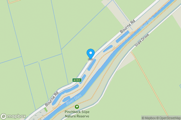 Map location for Dove Hirne, Bourne Road, West Pinchbeck, Spalding, Lincolnshire, PE11 3NQ