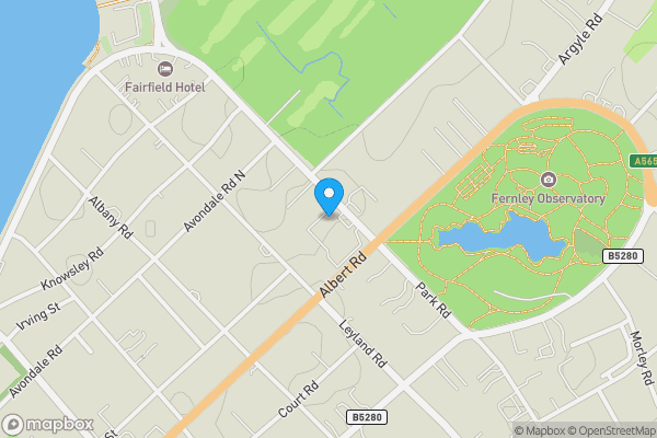 Map location for The Hesketh Centre 51-55 Albert Road, Southport,  PR9 0LT And 18 Park Road West, Southport, Merseyside, PR9 0JS