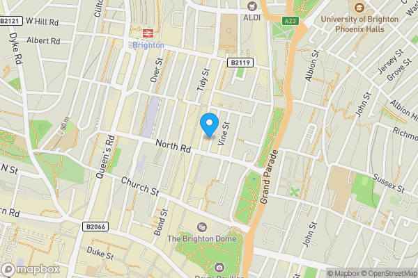 Map location for Flat 22, Argus Lofts, Robert Street, BRIGHTON, East Sussex, BN1 4AY