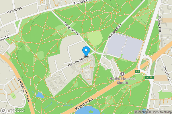 Map location for Portsmouth Road, London, SW15 3TZ