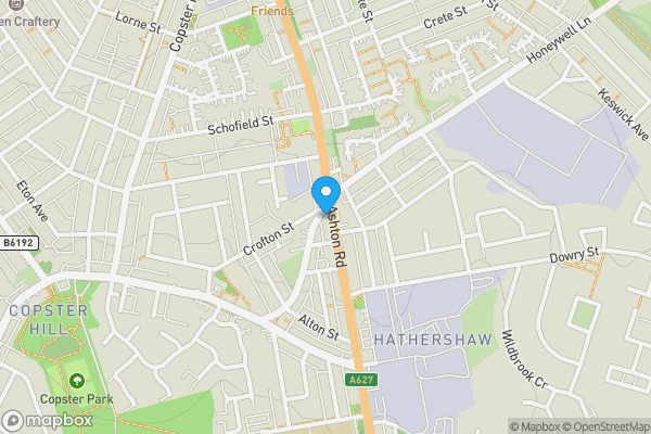 Map location for 348 Ashton Road, Oldham OL8 3HF