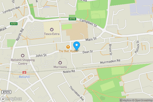 Map location for 100, Dean Street, Bellshill, ML4 1PD