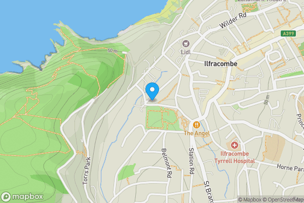 Map location for Brookdale Lodge, 1 Brookdale Avenue, Ilfracombe , EX34 8DB