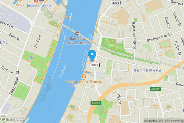 Map location for 112 Oyster Wharf, 18 Lombard Road, London, SW11