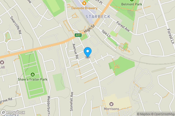 Map location for 1 Avenue Street, Harrogate, HG2 7PF