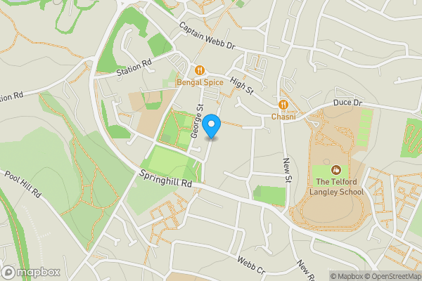 Map location for Chapel Street, TELFORD, Shropshire, TF4 3DD