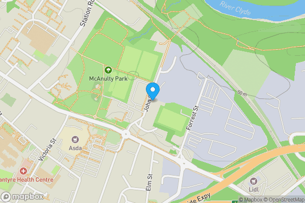 Map location for 44 John Street, Blantyre, G72 0JF