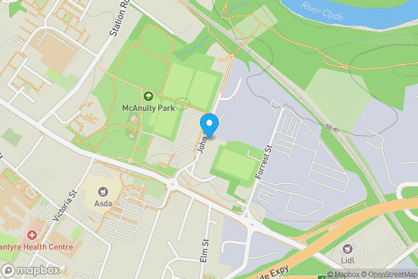 Map location for 44 John Street, Blantyre, G72 0JF