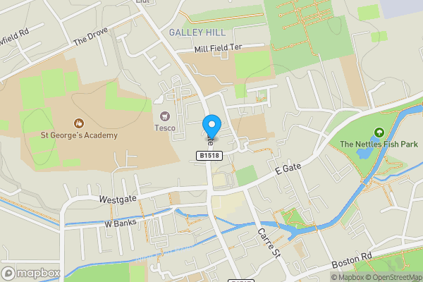 Map location for Rhodes House, Northgate, Sleaford, Lincolnshire, NG34 7BX