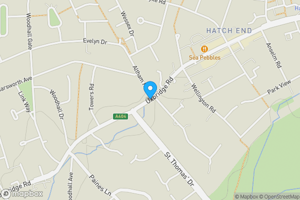 Map location for Uxbridge Road, Pinner, Middlesex, HA5