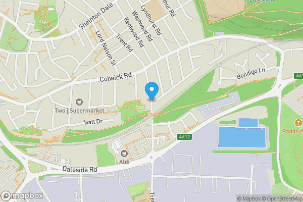 Map location for Trent Lane, NOTTINGHAM, Nottinghamshire, NG2 4DF