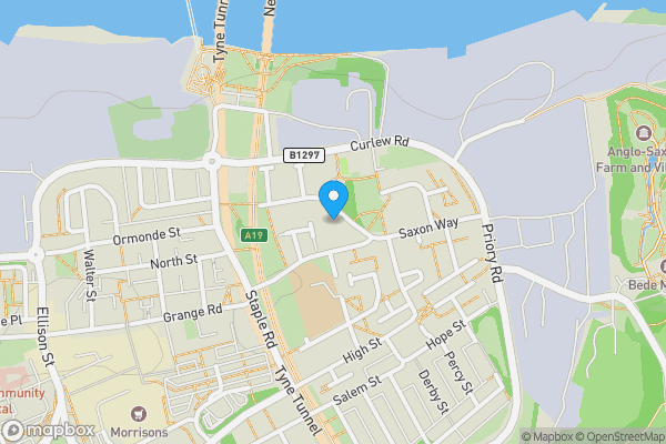 Map location for 91 Saxon Way, Jarrow, Tyne And Wear, NE32 3PZ