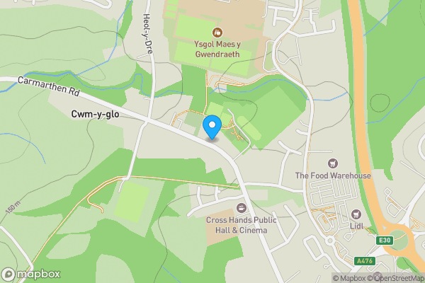 Map location for 86 Carmarthen Road, Cross Hands, Llanelli, SA14 6SU