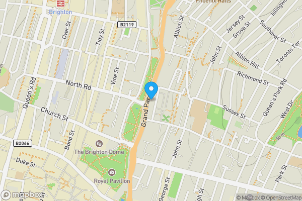 Map location for 39 Grand Parade, Brighton, BN2 9QA