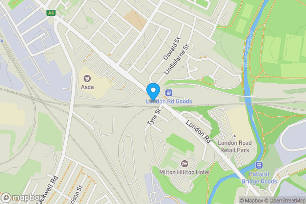 Map location for 110 London Road, Carlisle, Cumbria CA1 2PE
