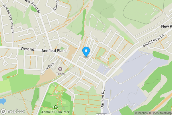 Map location for 6 Railway Street Annfield Plain, Stanley, County Durham, DH9 7SS