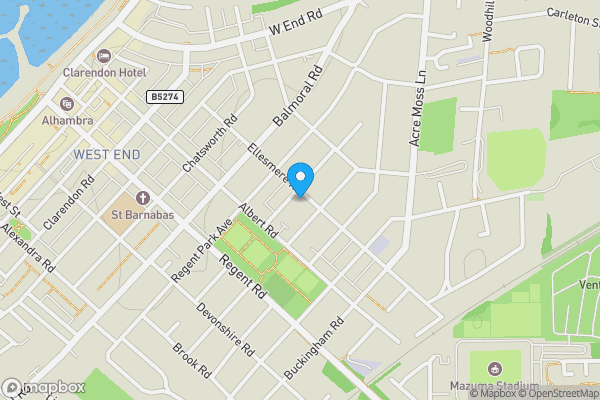 Map location for 2 Lake Avenue, Morecambe, LA4 4LJ