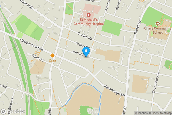 Map location for Land to the Side of 65 Manor Road, Enfield, Middlesex, EN2 0AN