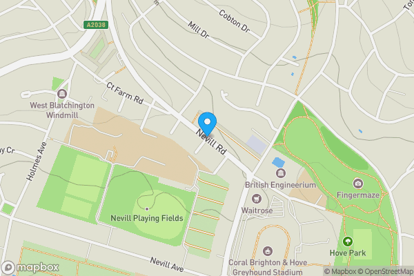 Map location for Nevill Road, Hove