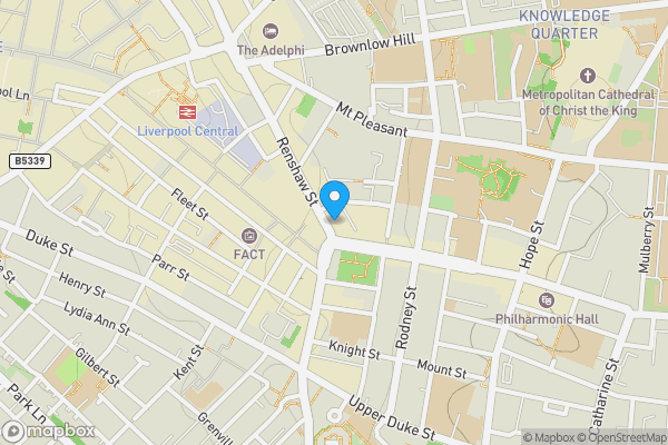 Map location for Apt 111 Ropemaker Place, 93 Renshaw Street, Liverpool, Merseyside, L1 2SP L1 2SP