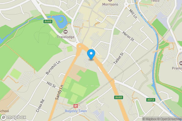 Map location for Flat 5,, 26 Horse Fair, Rugeley, Staffordshire, WS15 2EL