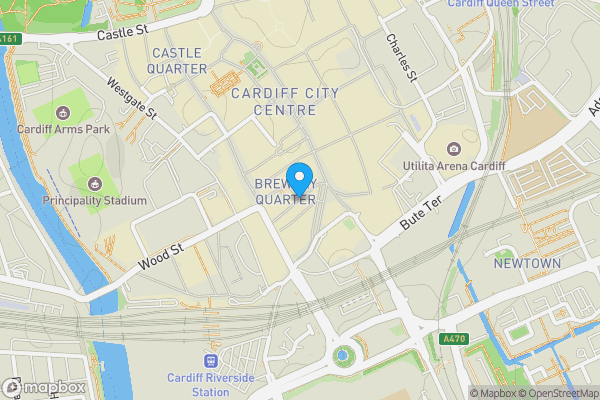 Map location for Caroline Street, Cardiff, CF10 1FQ