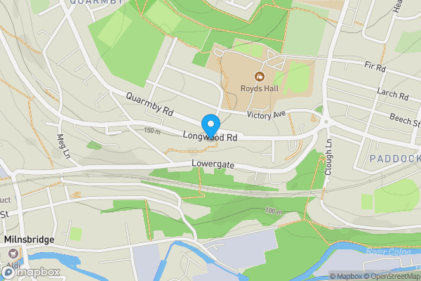 Map location for 127 Longwood Road, Huddersfield, West Yorkshire, HD3 4EH