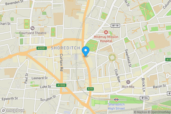Map location for 107-108 Shoreditch High Street, London, E1 6JN