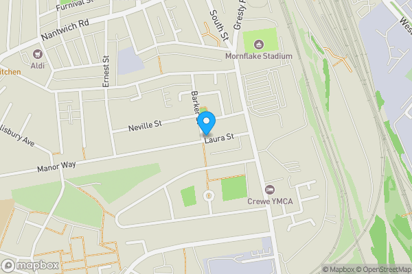 Map location for 41 Laura Street, Crewe CW2 6HA