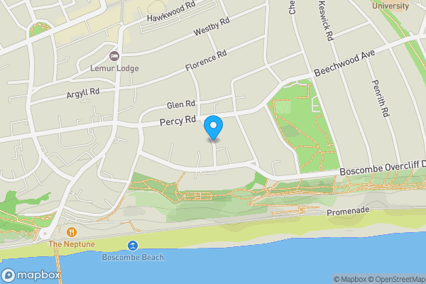 Map location for Wollstonecraft Road, Bournemouth, Dorset, BH5 1JQ