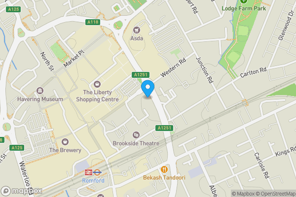 Map location for 105 Verve Apartments, 5 Mercury Gardens, Romford, Essex RM1 3FD