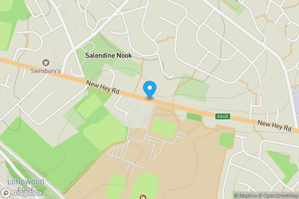 Map location for New Hey Road, Huddersfield, West Yorkshire, HD3 4GP