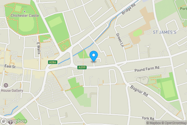 Map location for St. Agnes Place, Chichester, West Sussex, PO19 7TY