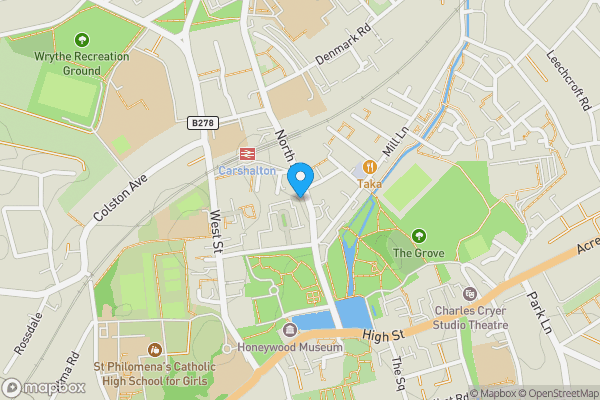 Map location for North Lodge, 21 North Street, Carshalton, Surrey, SM5 2HW