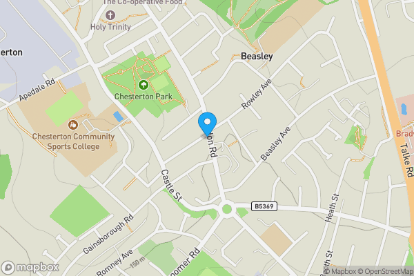 Map location for 142 London Road, Newcastle- under- Lyme, Staffordshire, ST5 7JD
