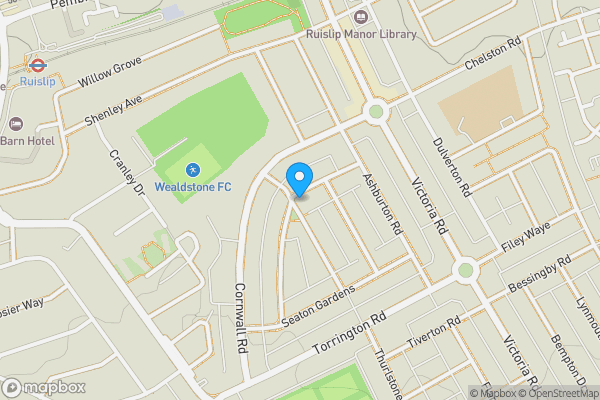 Map location for 39 Hatherleigh Road, Ruislip, Middlesex, HA4 6AZ