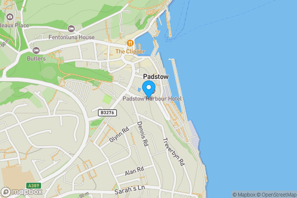 Map location for The Knot Barn, 1 Station Road, Padstow, Cornwall, PL28 8DB