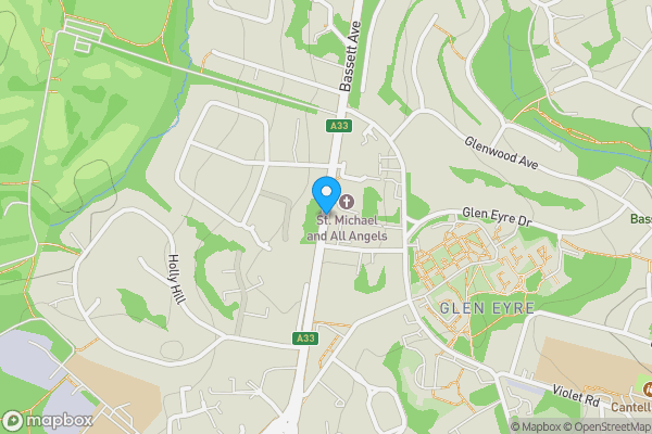 Map location for Bassett Avenue, Southampton, Hampshire, SO16 7FB