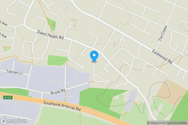 Map location for Wyburns Avenue, Rayleigh, Essex, SS6 7QU