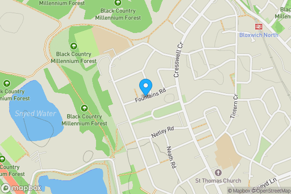 Map location for Fountains Road, Walsall, West Midlands, WS3 2RL